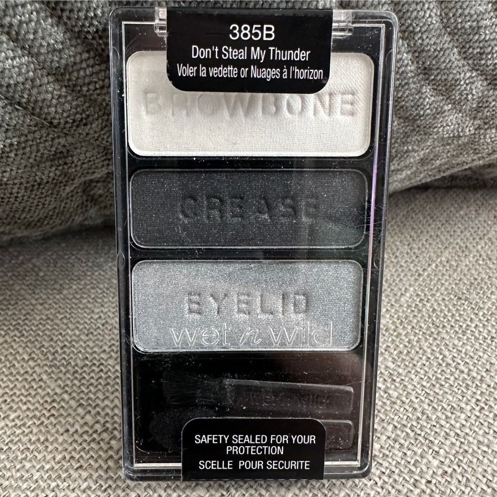NEW Wet n Wild Don't Steal My Thunder‎ Eyeshadow #385B Gray Black White Disc.